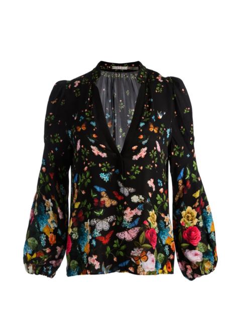 Helen floral V-neck blouse