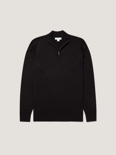 Fine Merino Wool Zip Neck