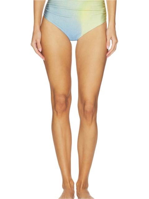 Teya High Waisted Ruched Bikini Bottom