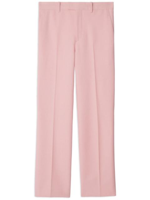 pressed-crease wool tailored trousers