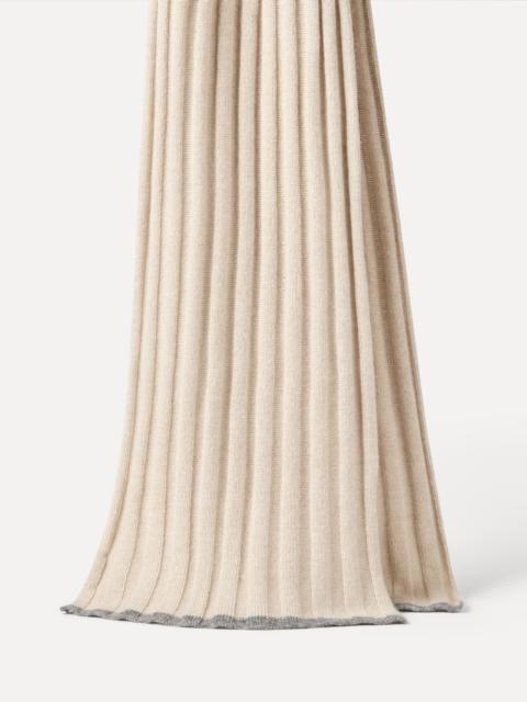 Cashmere rib knit scarf