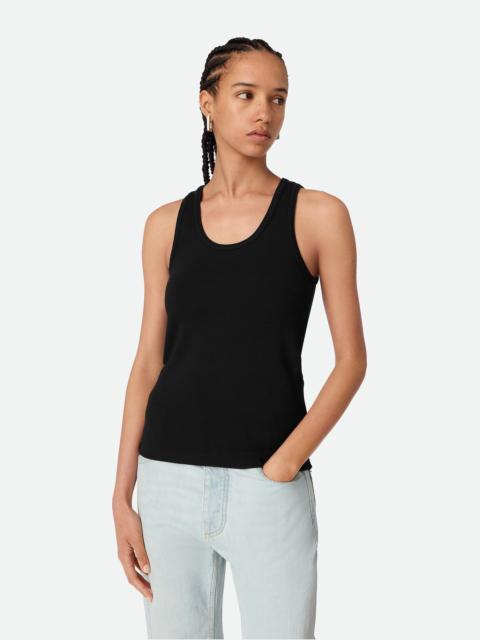 stretch rib cotton tank top