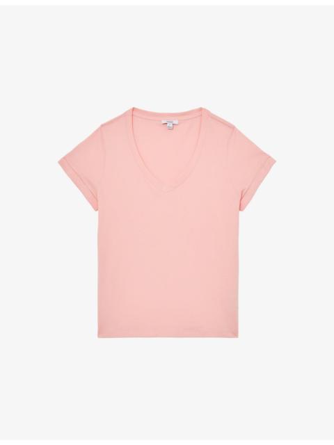 Luna V-Neck Cotton-Jersey T-Shirt