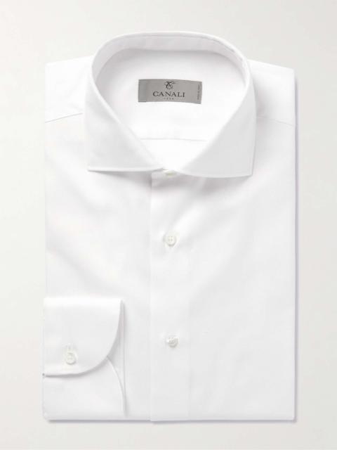 Slim-Fit Textured-Cotton Shirt