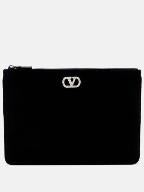 VLogo velvet pouch