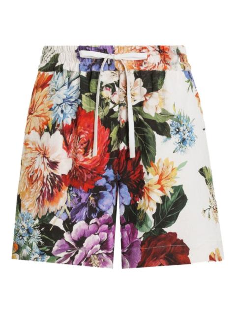 floral-print shorts