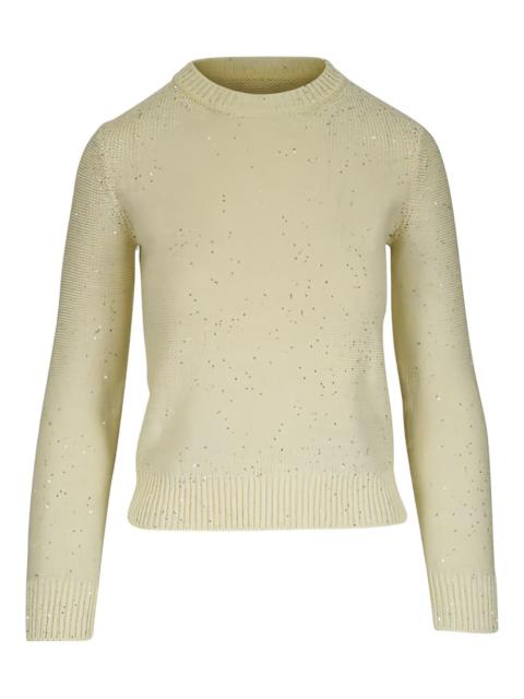 embellished crewneck sweater