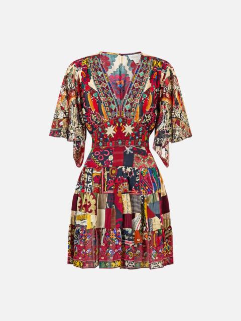 TIERED SKIRT MINI DRESS