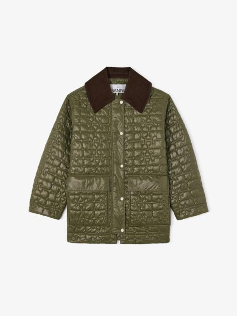 SHINY QUILT MIDI JACKET