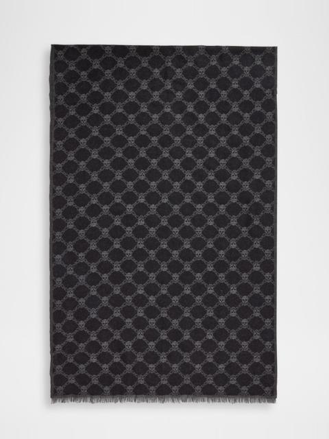 Chain Skull Wool-Silk Scarf