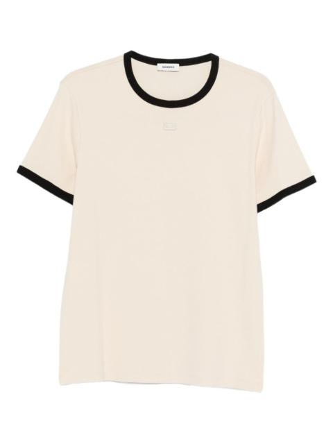 contrast-trim T-shirt