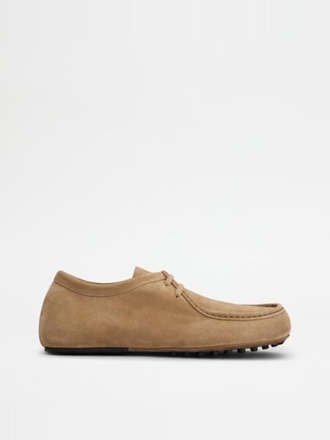 LOAFERS IN SUEDE - BROWN