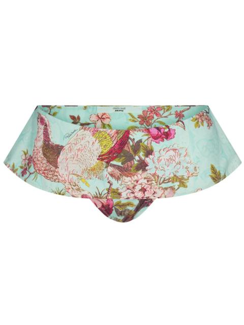 SKIMS x Roberto Cavalli Micro Skirt Bikini Bottom Fagianella Print