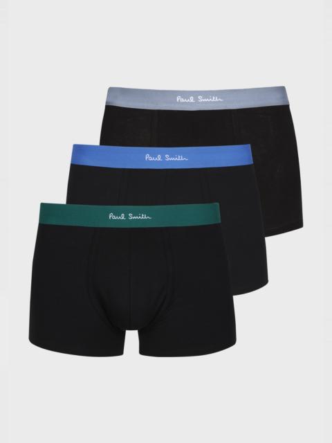 Black Mixed Colour Waist Boxer Briefs