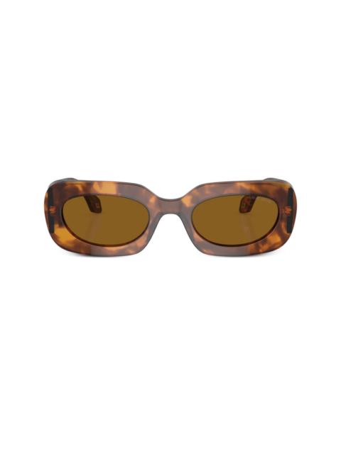 tortoiseshell-effect square-frame sunglasses