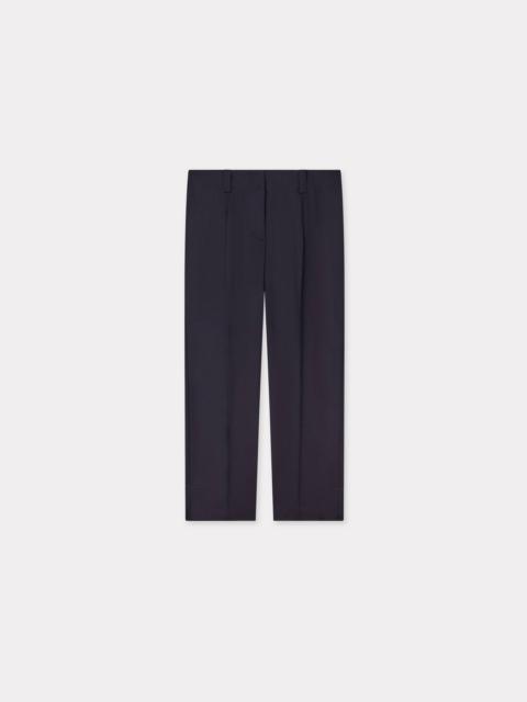 'KENZO Weave' cropped pants in wool jacquard