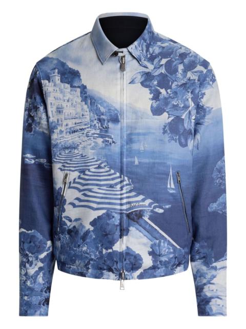 graphic-print jacket