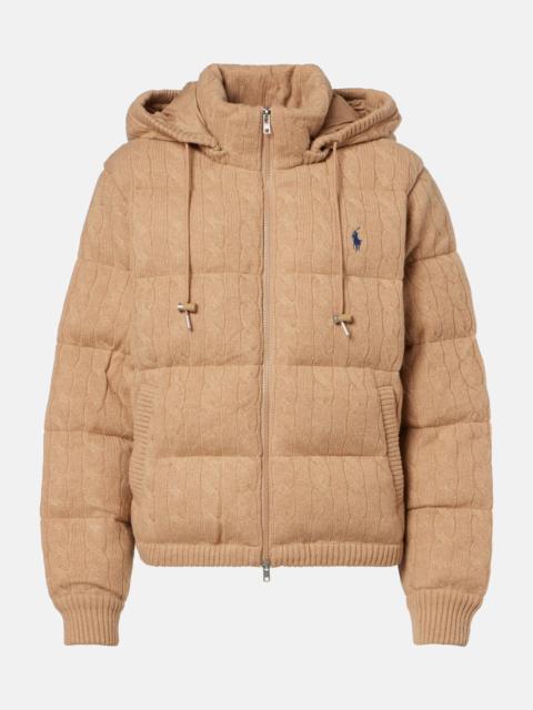 Wool and cashmere puffer jacket