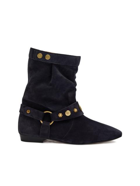 STANIA flat-heeled suede boots