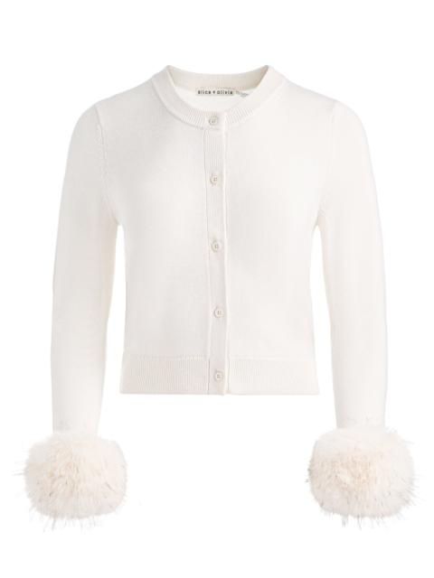 DOLLIE FAUX FUR CUFF CARDIGAN
