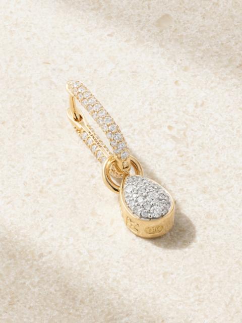 Forever & Always 18-karat Gold Diamond Single Hoop Earring