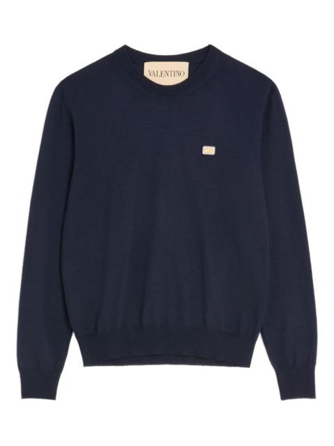 VLogo-patch wool sweater