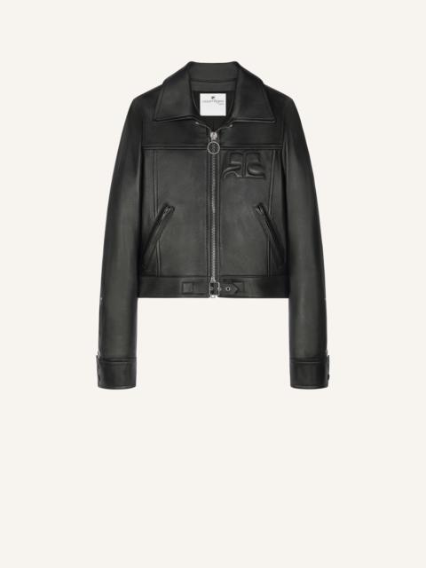 ZIPPED ICONIC LEATHER JACKET
