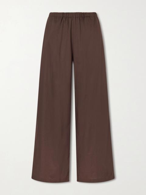 Sabine Cotton-poplin Straight-leg Pants