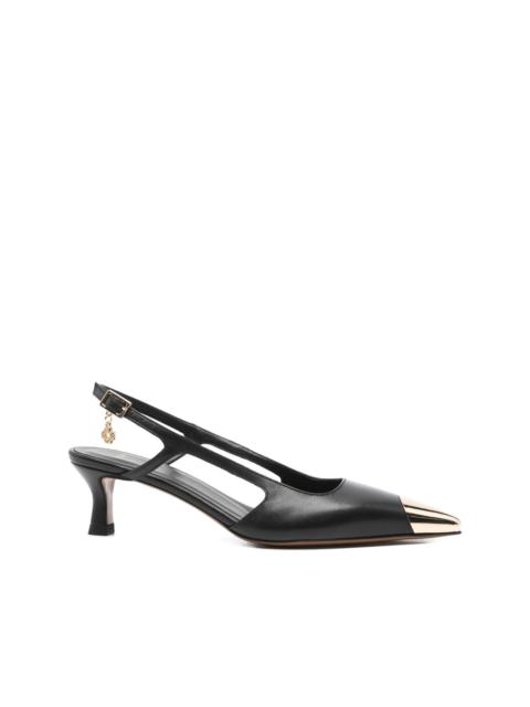 50mm slingback leather pumps