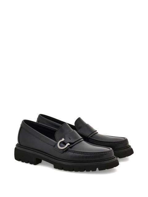 Ferragamo Gancini Leather Loafers
