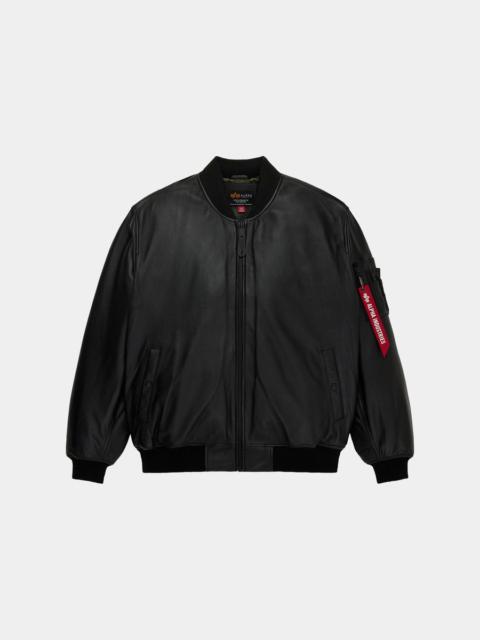 LEATHER MA-1 FLIGHT JACKET