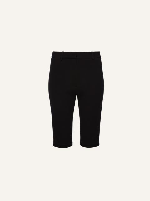 Cropped bicycle trousers in black