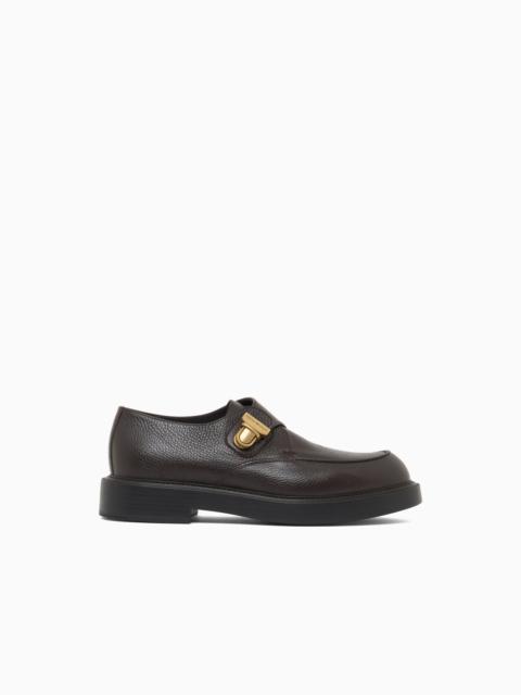 ICON PEBBLED LEATHER CHUNKY MONK STRAPS