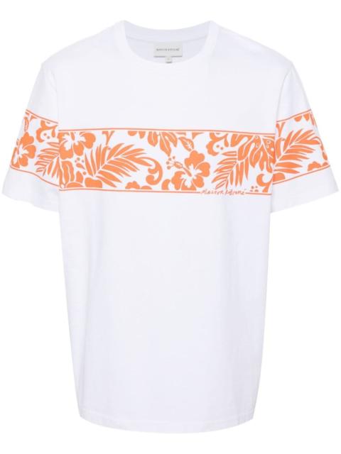 floral-print cotton T-shirt