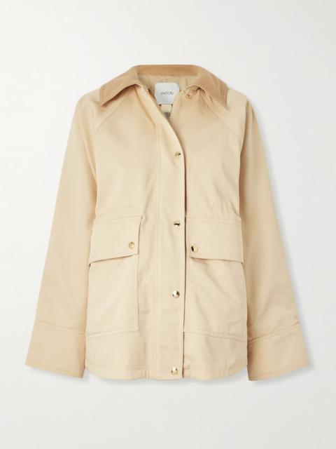 Wool-blend Trimmed Cotton-twill Jacket