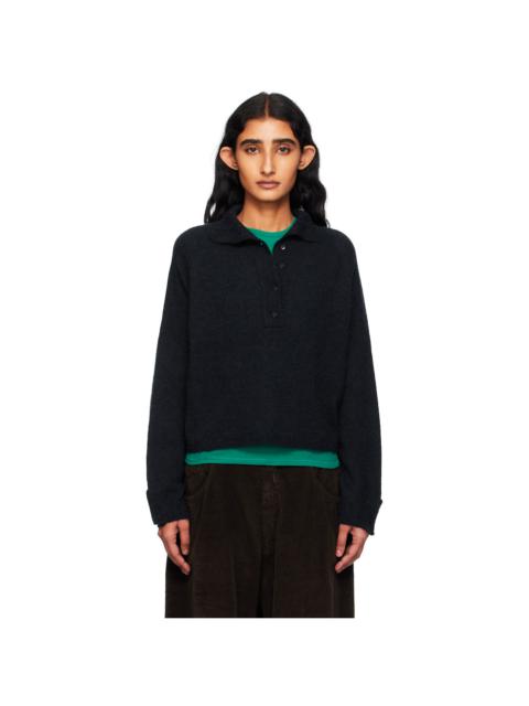 Navy Baby Alpaca Sweater