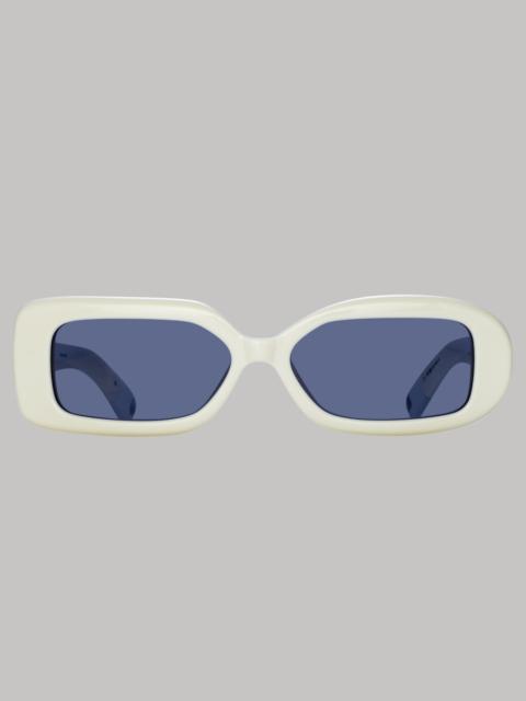 Rond Rectangular Sunglasses in White