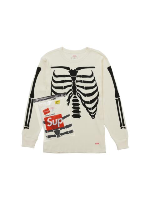 Supreme Hanes Bones Thermal Crew FW25 (1 Pack) White