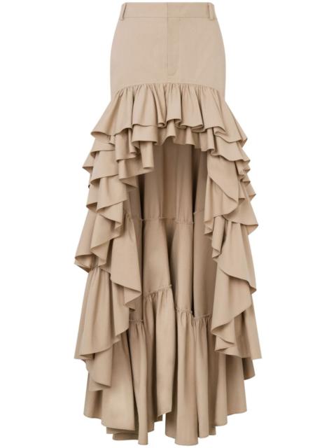 ruffled maxi skirt
