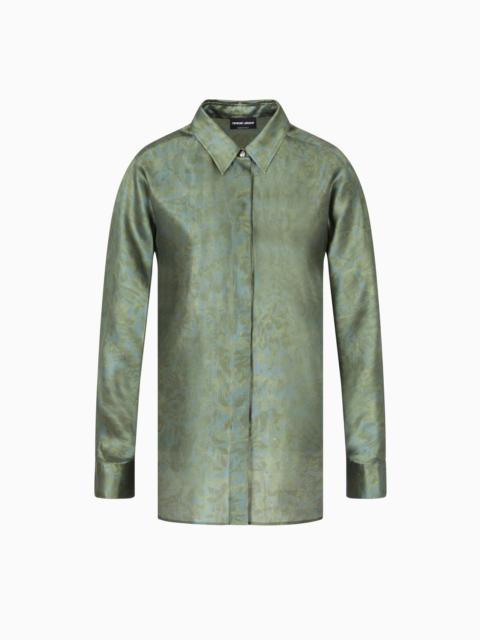 SHIRT IN PRINTED SILK SHANTUNG