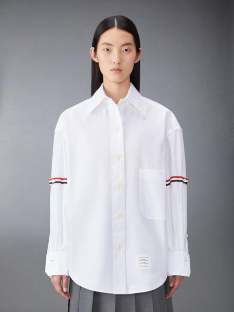 RWB stripe-trim cotton shirt