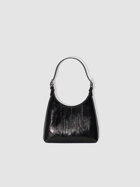 Baby Camryn Black Eel Embossed Leather Top-Handle Bag