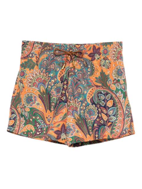paisley-print drawstrings swim shorts