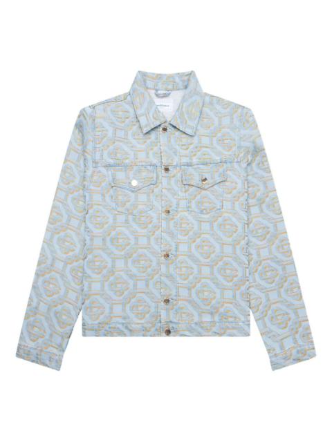 monogram-jacquard denim jacket