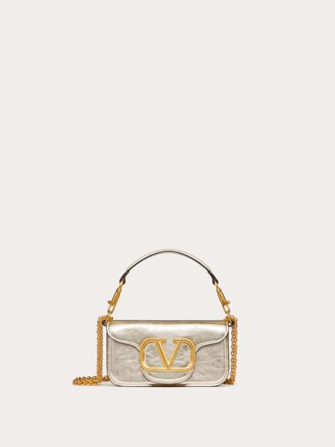 SMALL VALENTINO GARAVANI LOCÒ METALLIC CALFSKIN SHOULDER BAG
