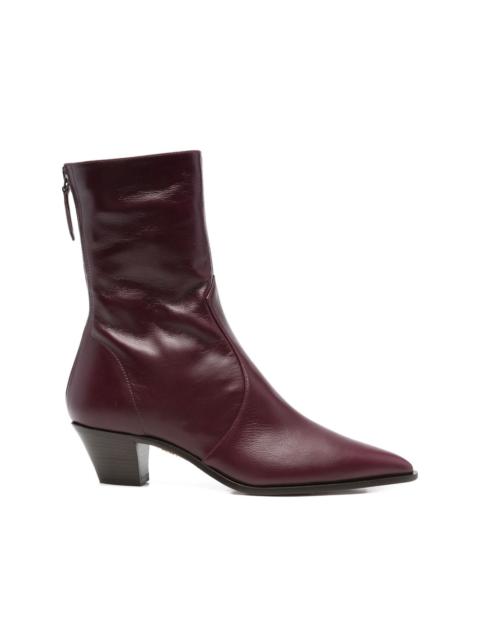 45mm pointed-toe zip boots