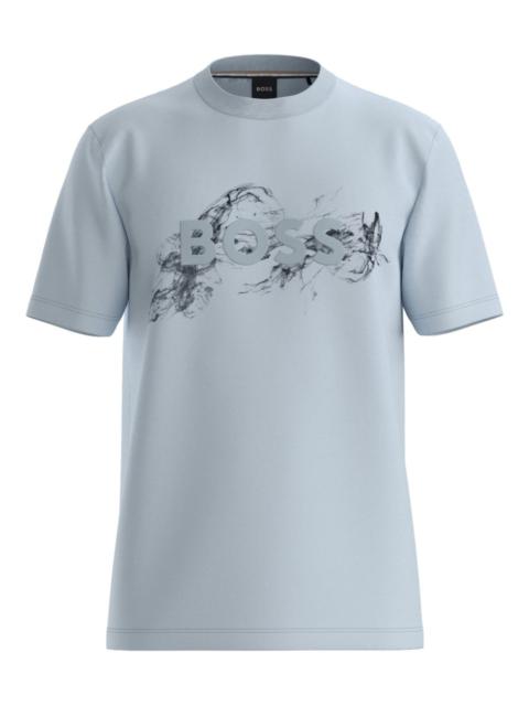 logo-embossed cotton T-shirt