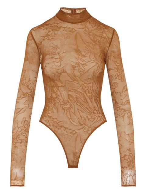 floral-lace bodysuit