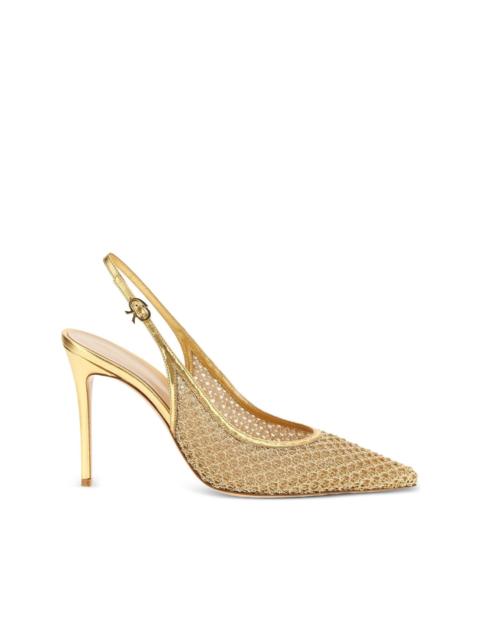 Nikki metallic slingback pumps