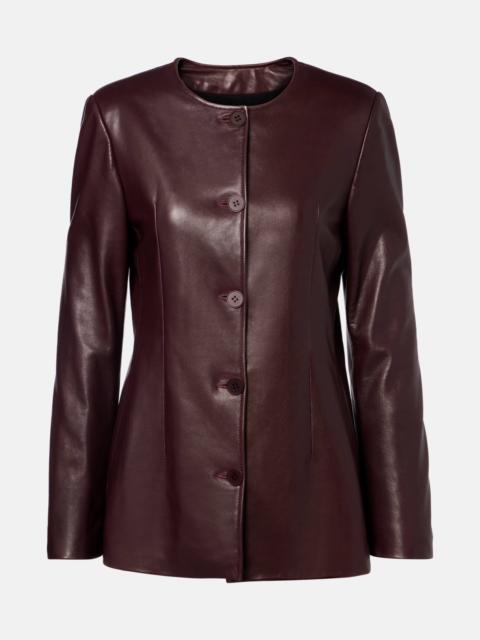Maud leather blazer